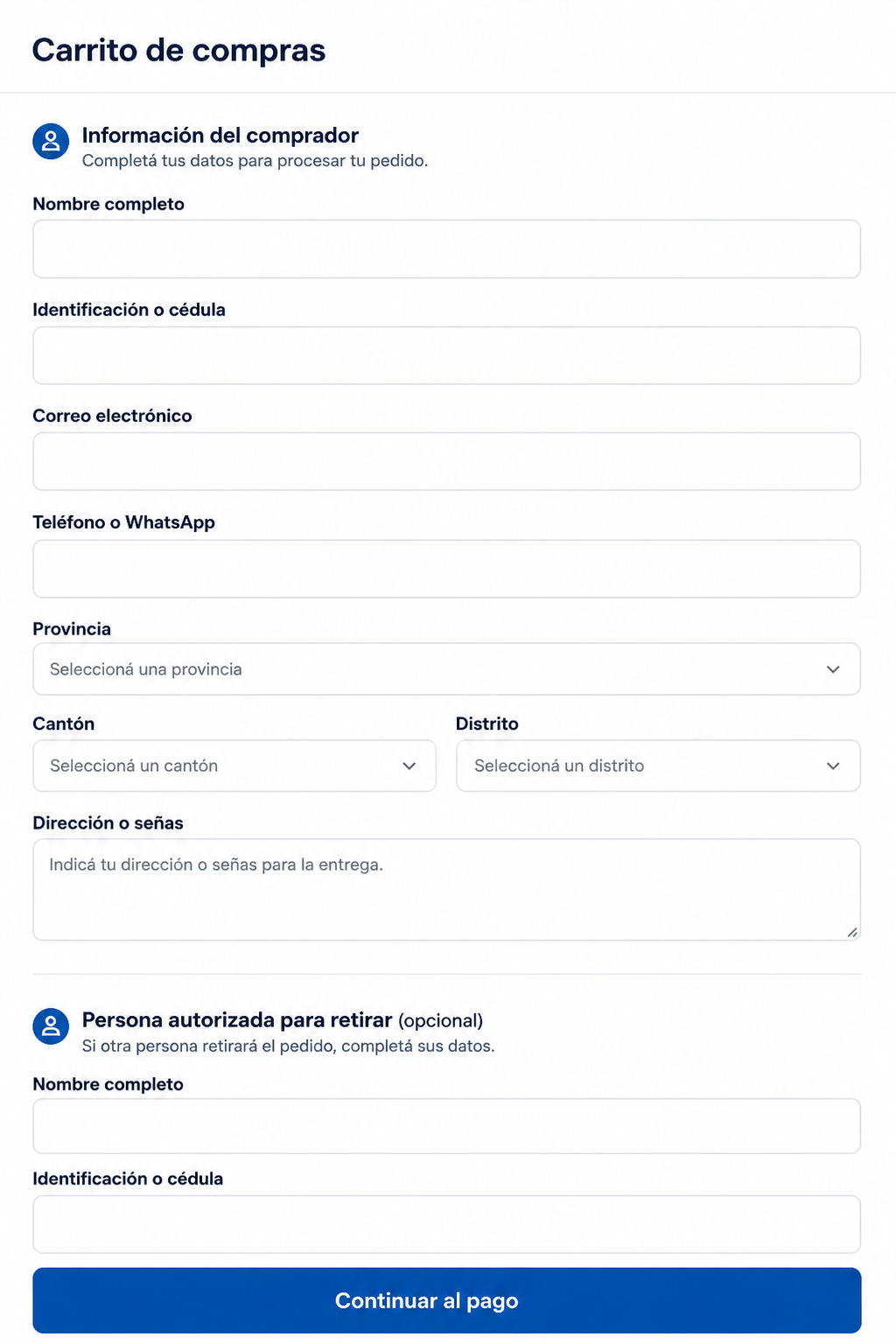 Completar datos